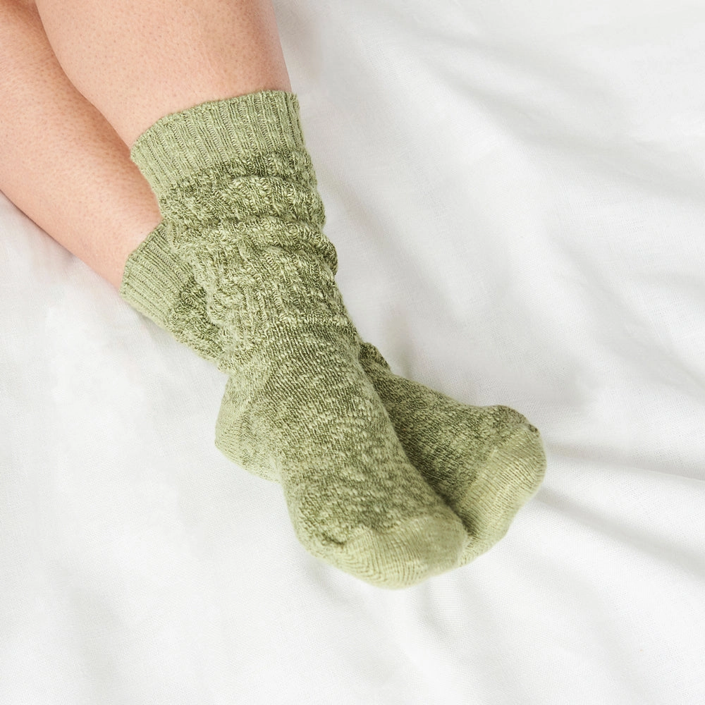 Mega Hot Offer MustShop Sale Organic Cotton Ragg Socks - Olive Solid