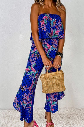 Hot Offer Inside Limited Time Discount Printed Tube Jumpsuit