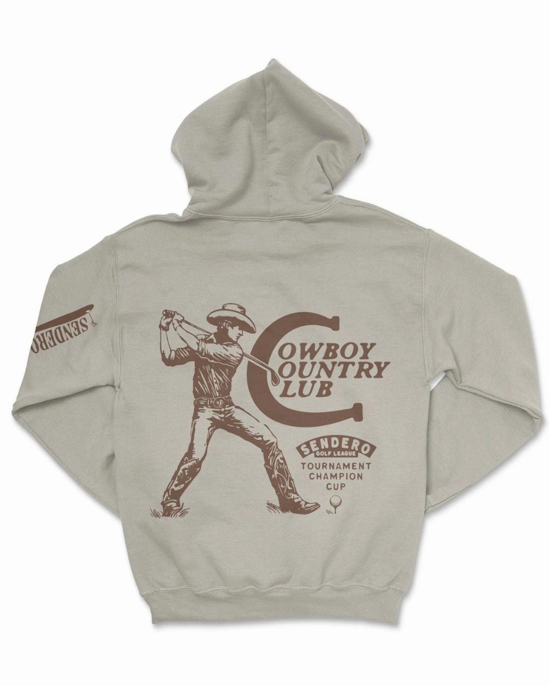 Cowboy Country Club Hoodie - Sand Shop Save Big