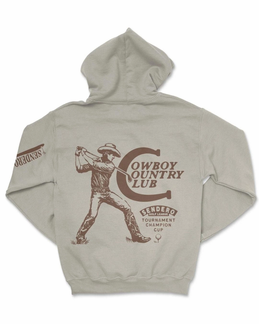 Cowboy Country Club Hoodie - Sand Grab Your Deal Today
