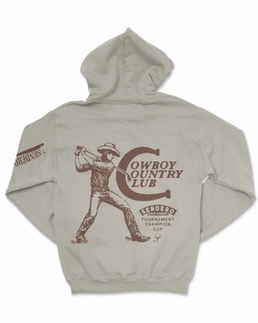 Cowboy Country Club Hoodie - Sand Shop Save Big