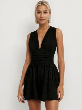 Ruched Plunge Sleeveless Romper Special Offer Inside Shop Grab Now