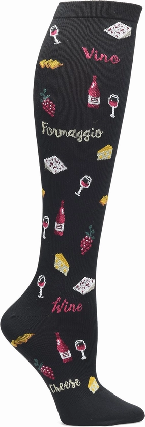Nurse Mates Compression Sock - Wine And Cheese Please Daily Deal Frenzy