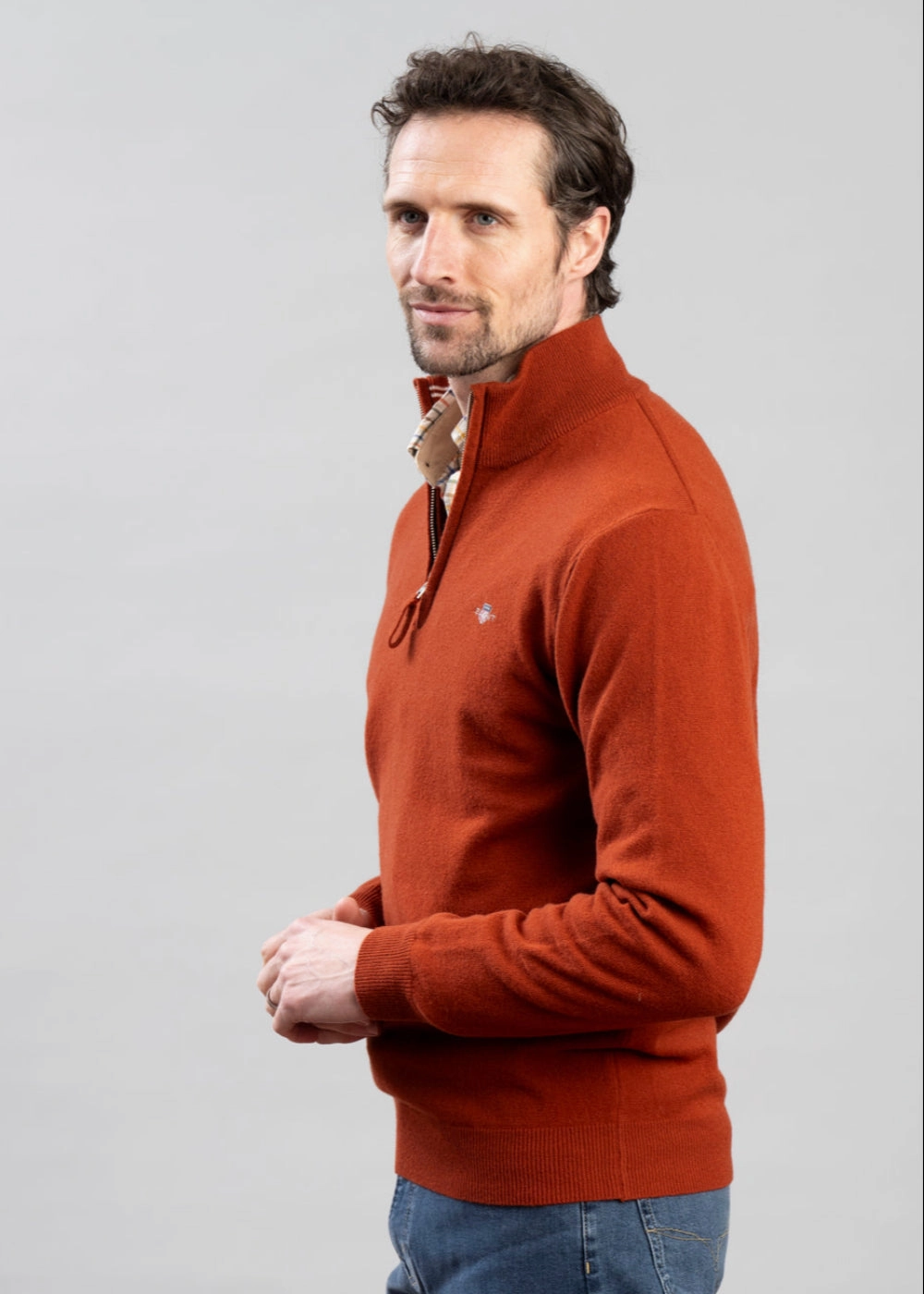 Hot Picks Today Weekend Sale Special Superfine Lambswool Half Zip