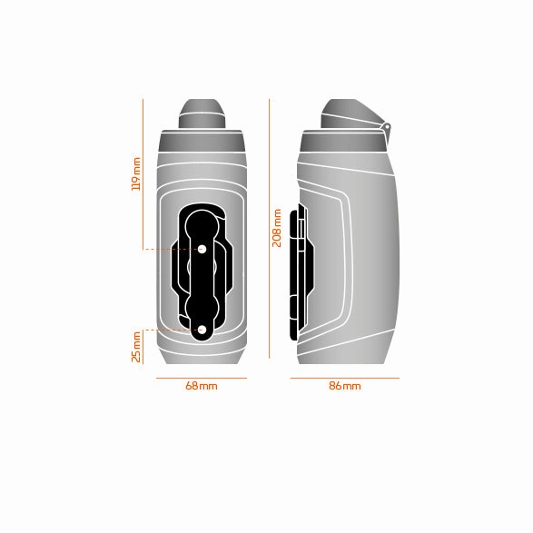Fidlock Twist 590 water bottle   bike base - Schwarz