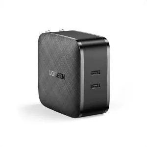 Ugreen 70866 66W 2C Dual Usb Type C Us Foldable Pd Qc4.0 Fast Charger Black Mega Online Discount Limited Time Discount