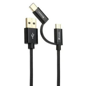 Trending Offer Today Best Price Online Verbatim 66045 Sync And Charge 2 In 1 Type C &Amp; Micro Usb Cable
