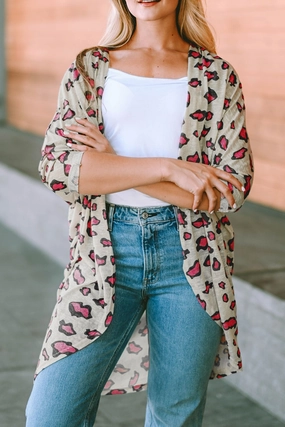 Perfect Gift Offer Hot Pick Deal Printed Open Front Half Sleeve Cardigan