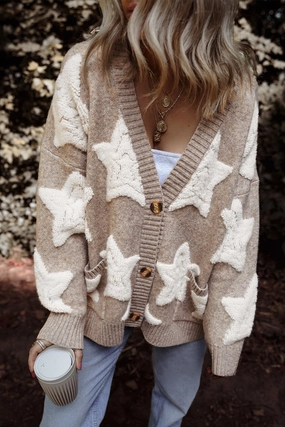 Star Button Up Long Sleeve Cardigan Save Today Only Exclusive Savings Event