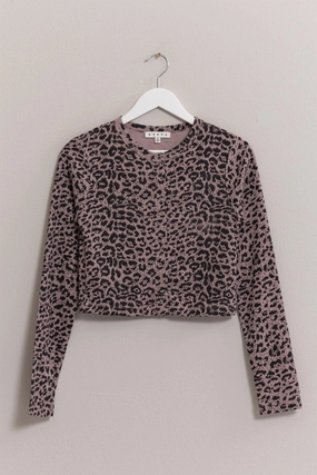 Special Surprise Sale Hyfve Animal Print Snap Down Crop Cardigan
