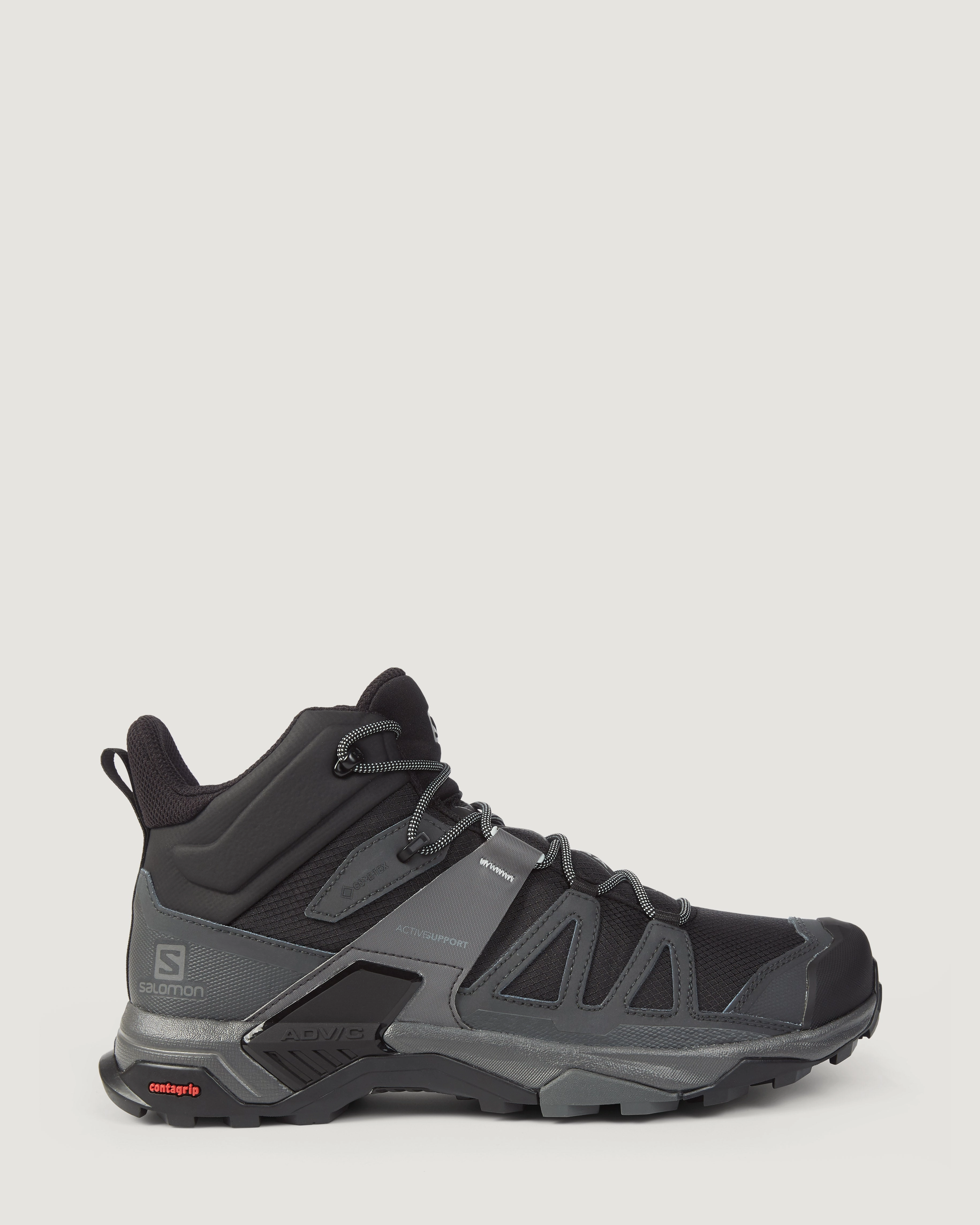 Hot Deal Alert Men'S Salomon X Ultra 4 Gore-Tex Mid Hiking Boots -Wide - Black/Magnet/Pearl Blue