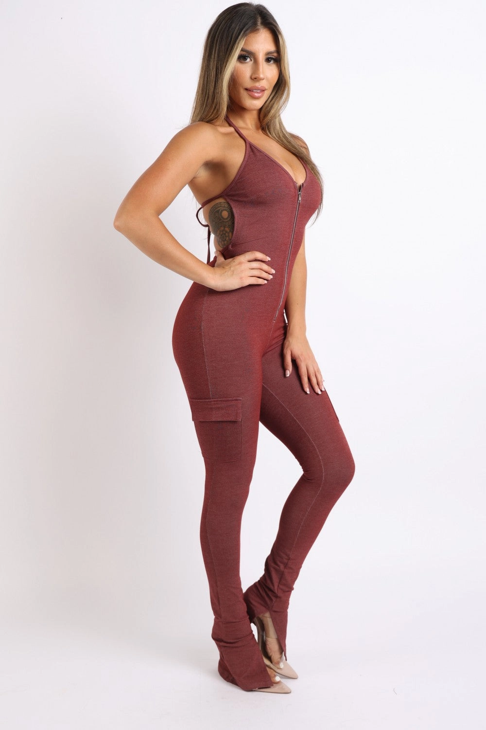 Grab Your Hot Pick Price Drop Alert Cargo Pocket Halter Jumpsuit