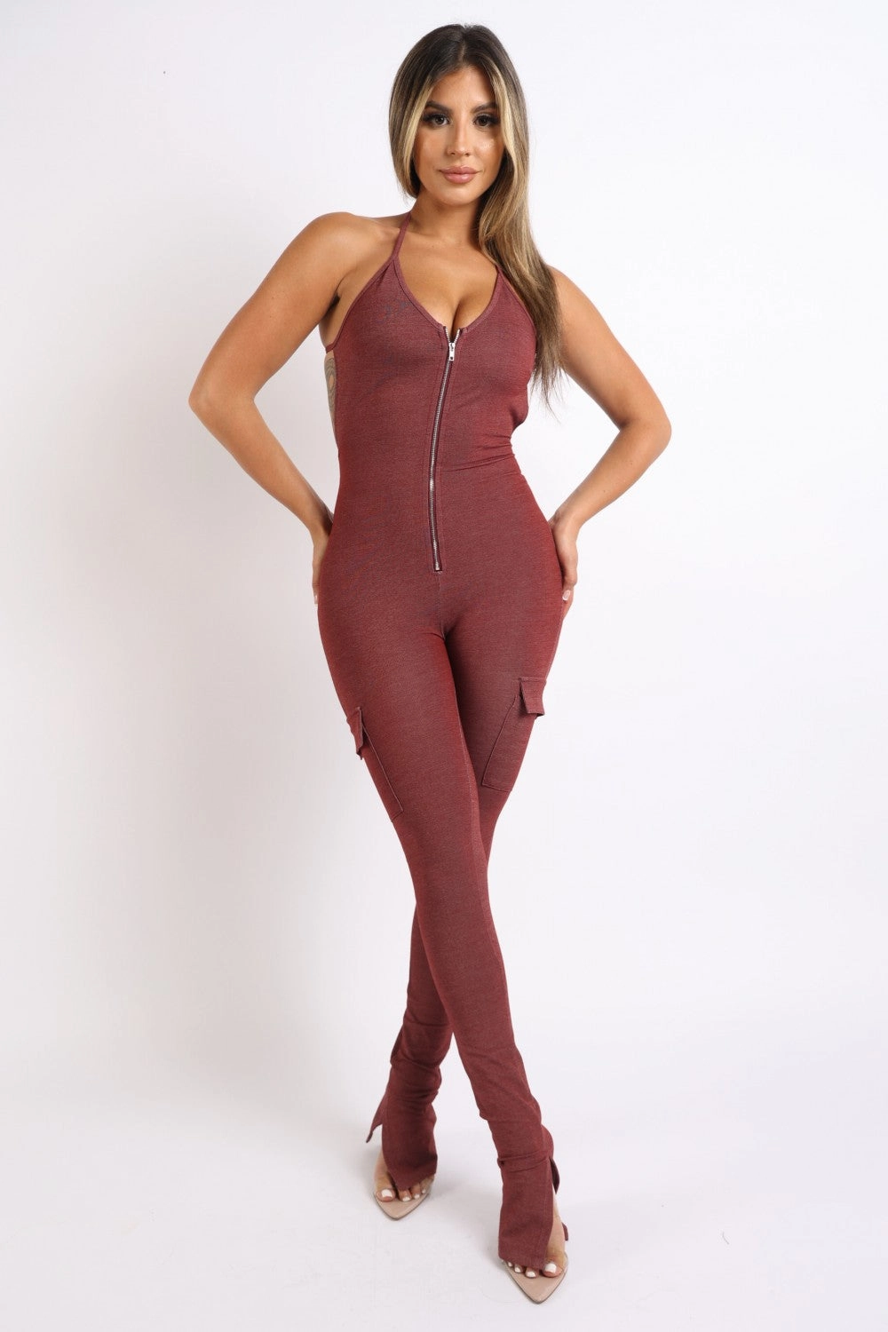 Shop Smart Save Shop the Savings Cargo Pocket Halter Jumpsuit
