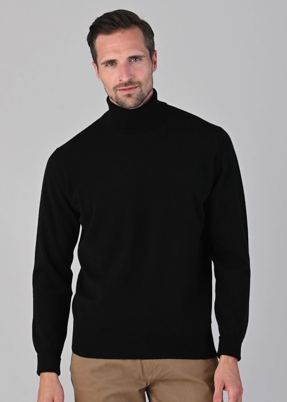 Oxton 1 Ply Cashmere Roll Neck Limited Time Discount