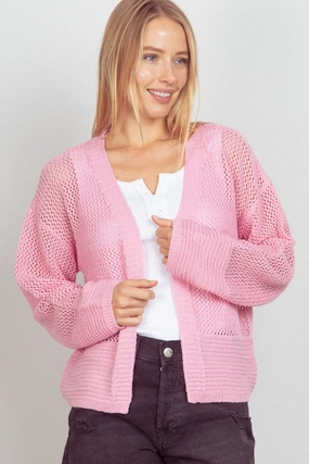 Save More Now Hot Offer Event Very J Eyelet Open Front Long Sleeve Cardigan