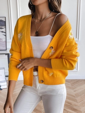 Floral Button Up Cardigan Trending Now Discount