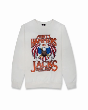 Limited Time Hot Deal Forty Hammers "American Eagle" Crewneck Sweatshirt - Natural