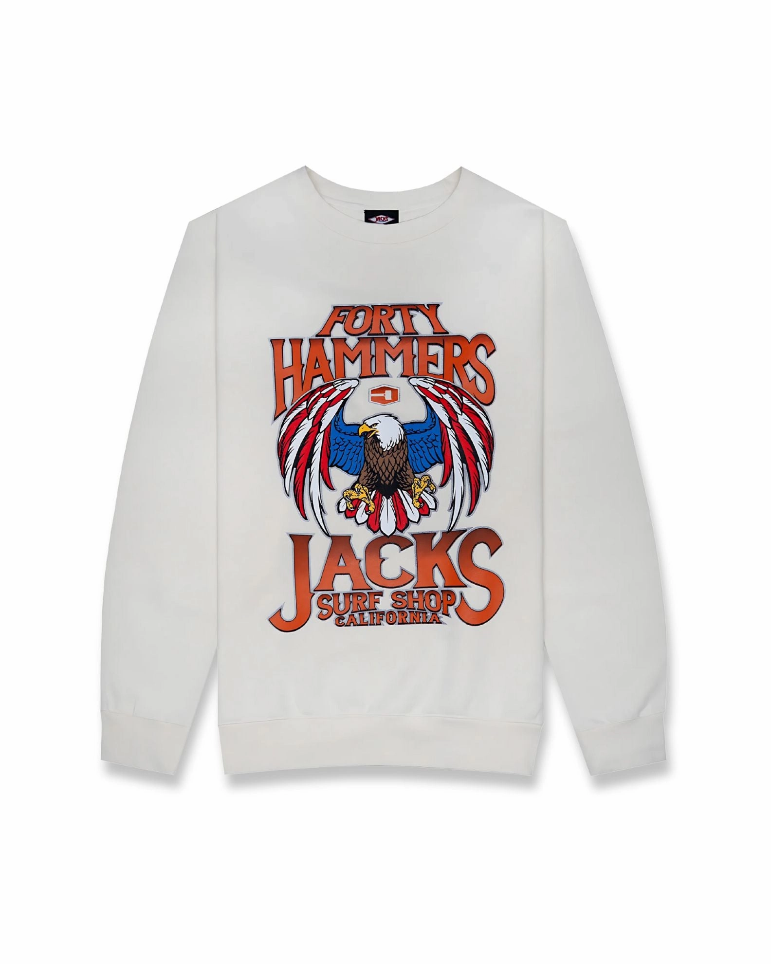 Limited Time Hot Deal Forty Hammers "American Eagle" Crewneck Sweatshirt - Natural