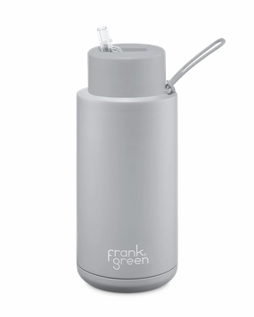Dont Miss Hot Deals Gift Sale Event Frank Green Ceramic Reusable Bottle 34Oz/1 Litre With Straw Lid - Harbour Mist