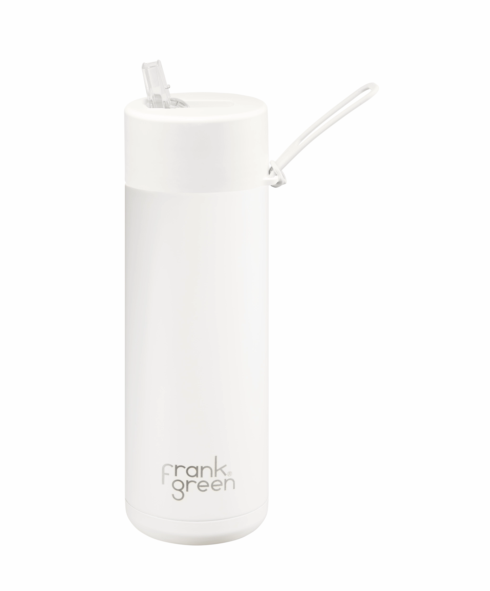 Frank Green Ceramic Reusable Bottle With Straw Lid 20Oz - Cloud Limited Offer Alert