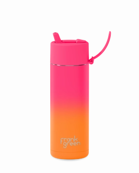 Frank Green Gradient Ceramic Reusable Bottle 20Oz With Straw Lid - Summer Sunset Weekend Sale Special