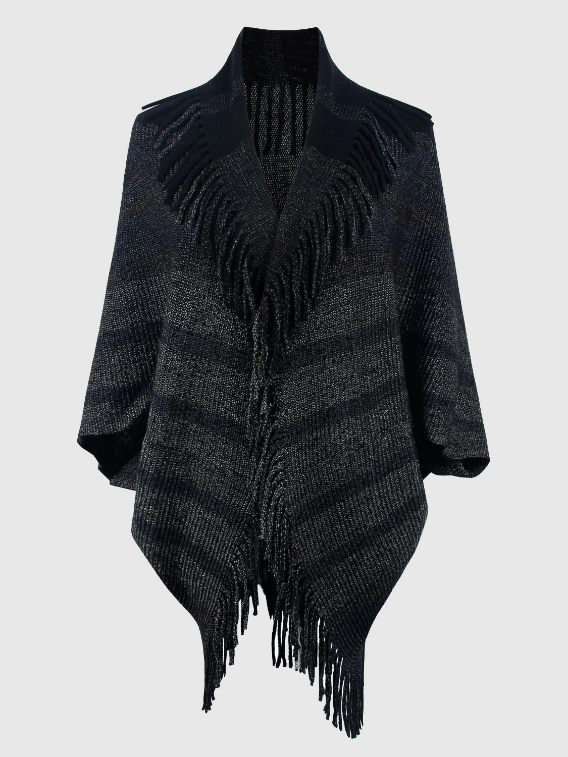 Fringe Detail Open Front Poncho Trending Now Discount Exclusive Holiday Deal