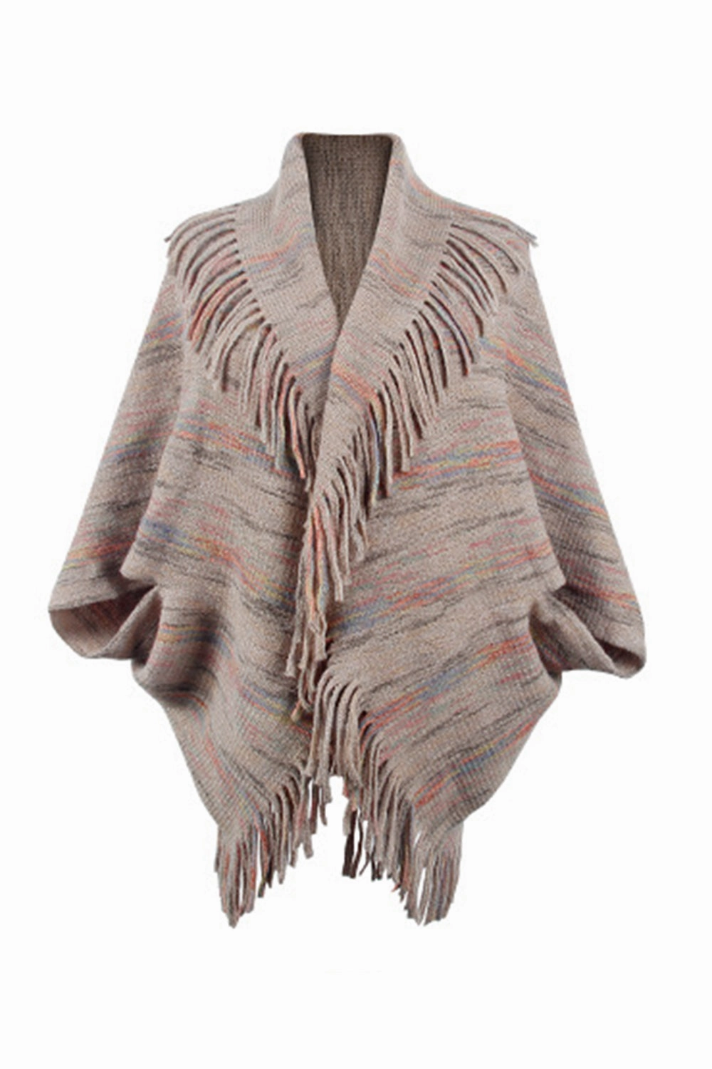 Fringe Detail Printed Poncho EndofWeek Deals