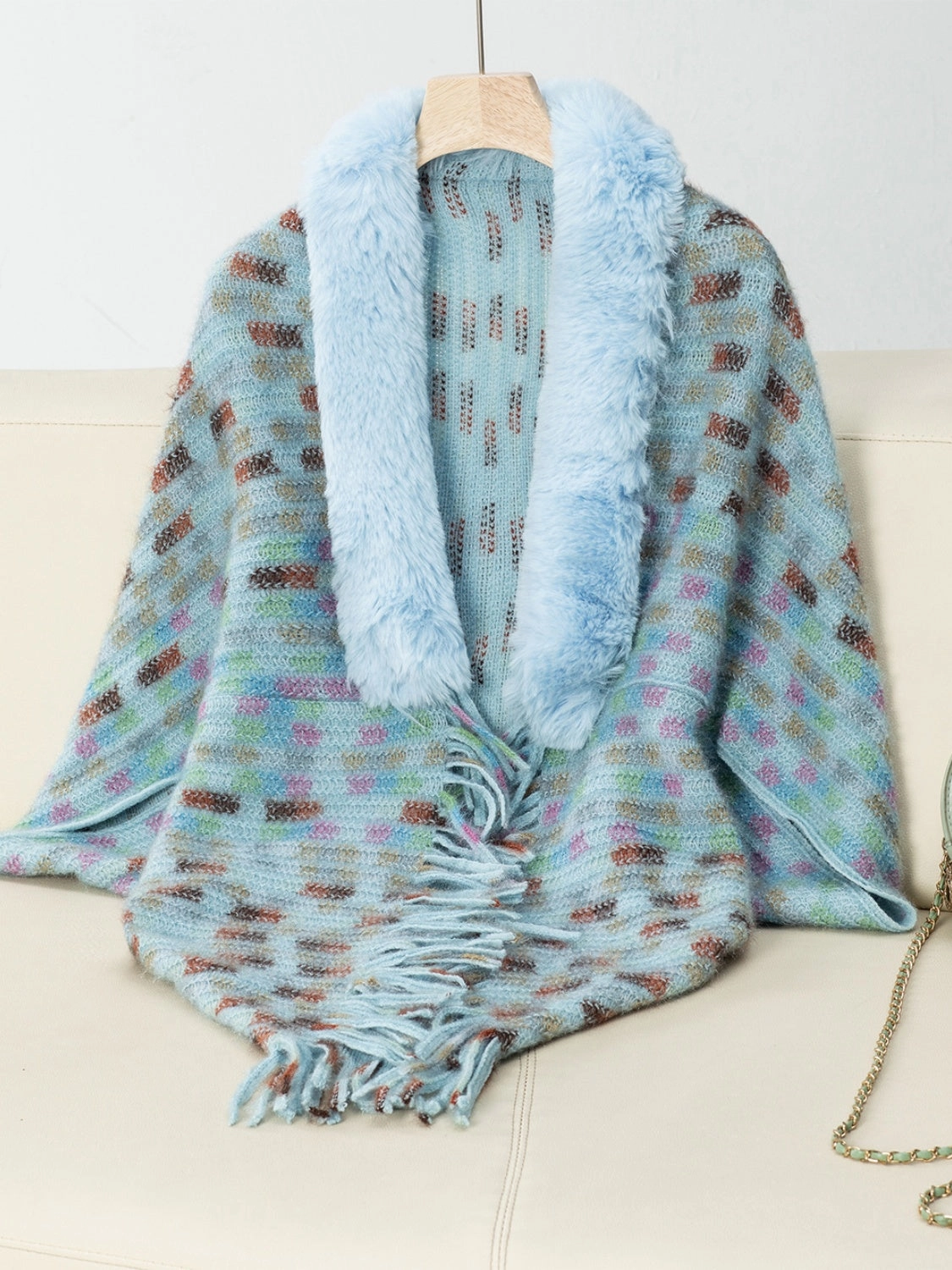 Fringe Fuzzy Open Front Poncho Todays Hot Pick Grab It Fast