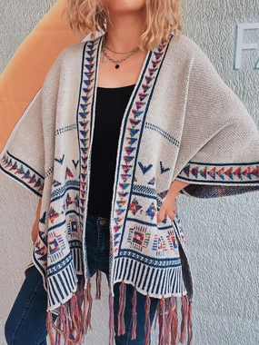Exclusive Online Offer Fringe Open Front Cardigan