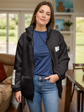 Full Size Turtleneck Zip Up Long Sleeve Sherpa Jacket Big Clearance Event Grab Your Savings