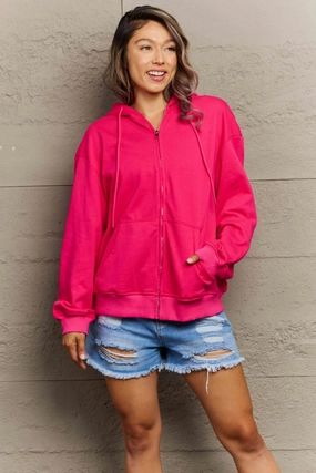 Save Big Today Trending Deals Today Full Size Zip Up Long Sleeve Hooded Jacket