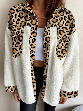 Special Online Offer Todays Hot Savings Fuzzy Button Up Long Sleeve Jacket