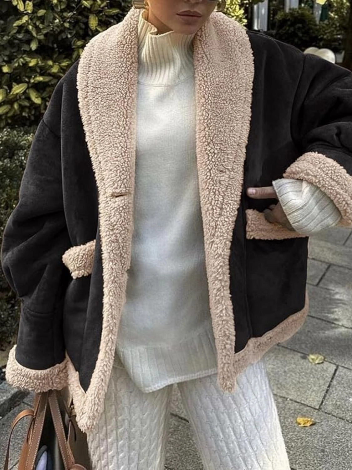 Flash Sale Now Grab It Before Gone Fuzzy Collared Neck Long Sleeve Jacket