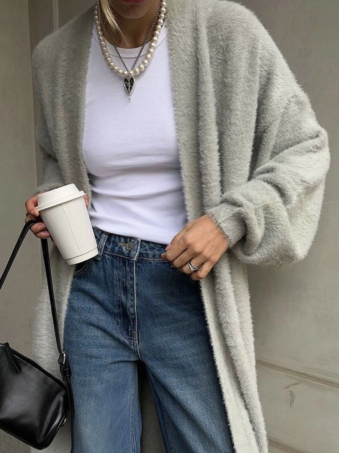 Dont Miss This Steal Hot Savings Alert Fuzzy Open Front Solid Color Cardigan