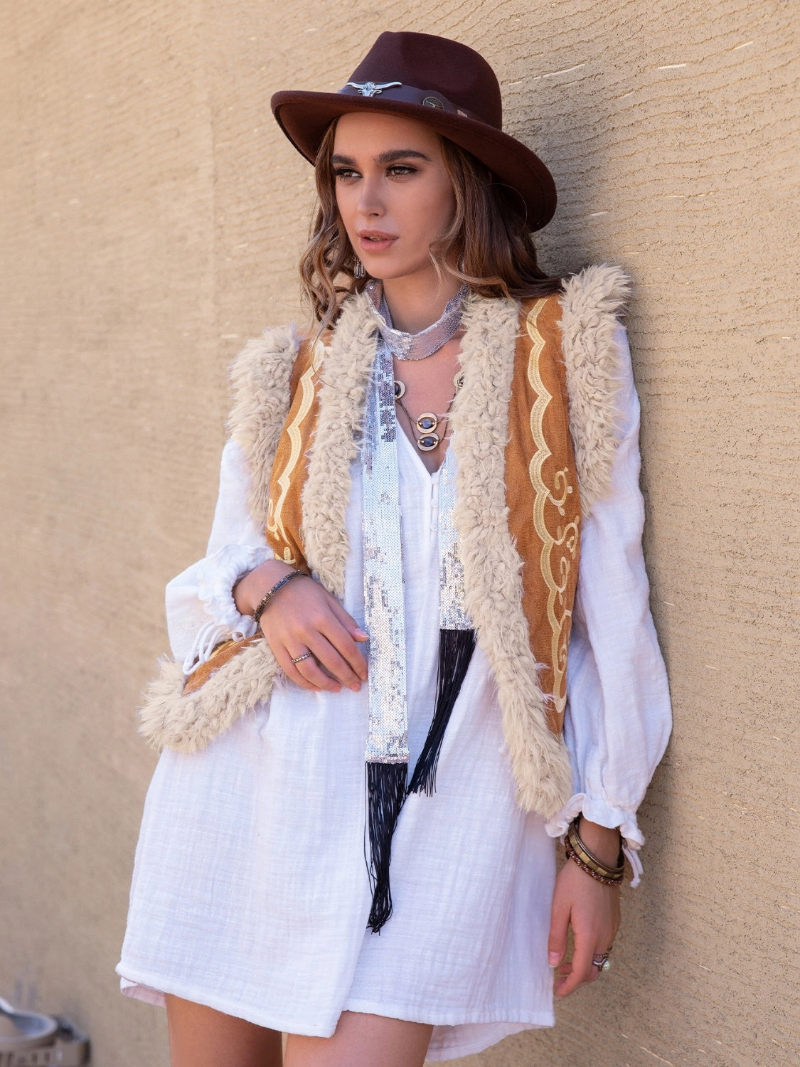 Fuzzy Open Front Vest Coat Shop Smart Deals MustShop Sale