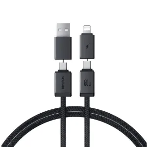 Baseus Versatile Two-For-Two Fast Charging Cable U C To C L 60W 2M Cosmic Black Hot Pick Sale Flash Discount Today