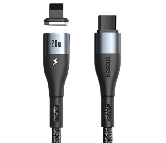 Save Big Online Flash Discount Today Baseus Zinc Magnetic Safe Fast Charging Data Cable Type-C To Iphone 20W 2M Black