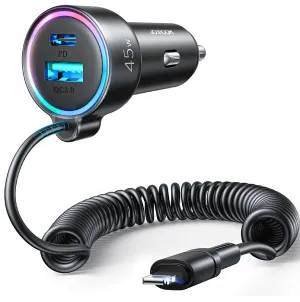 Daily Clearance Deal Save Big Today Joyroom Jr-Cl08 3-In-1 Wired Car Charger (Lightning)