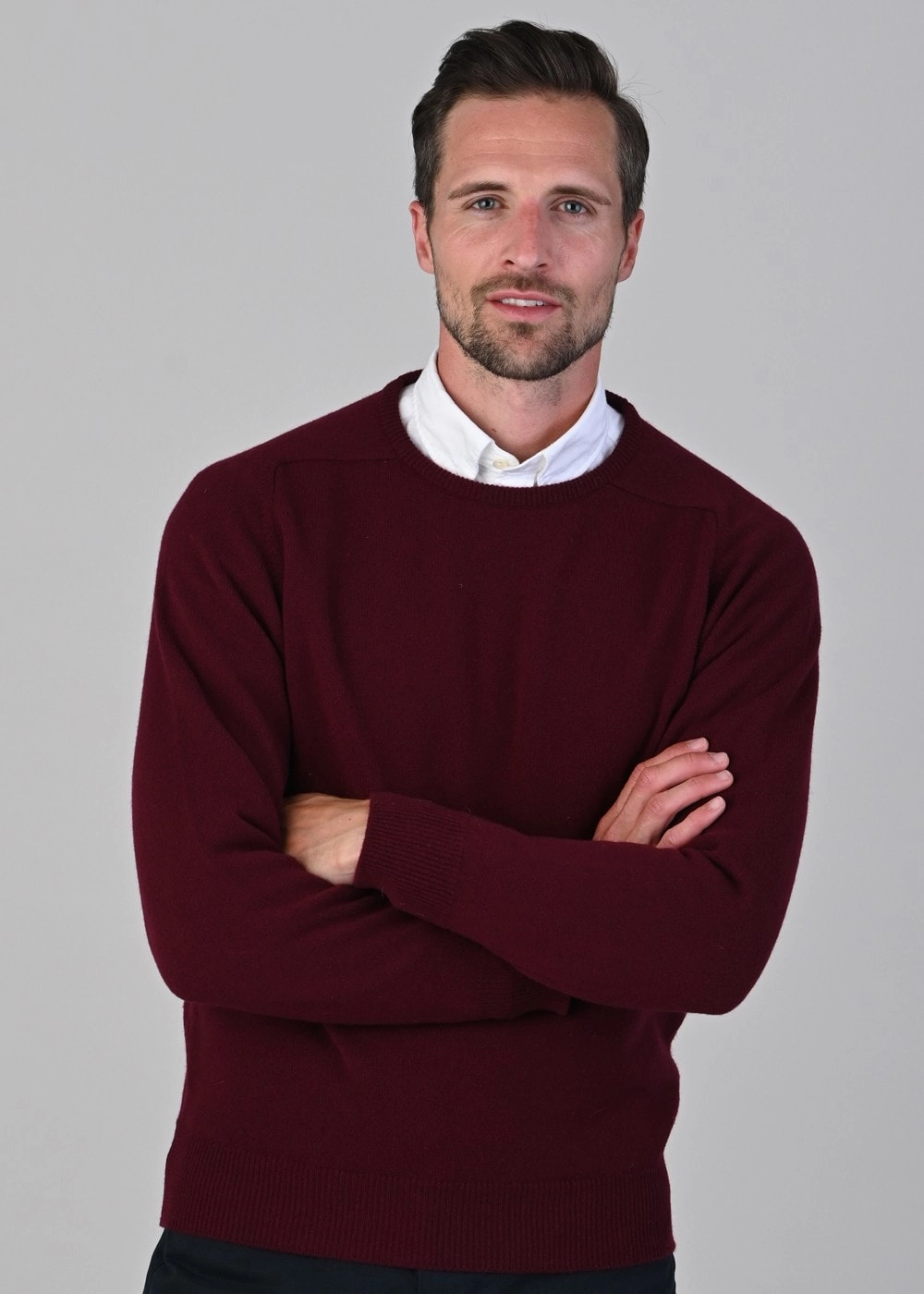 Mega Savings Now Flash Offer Today Leven 2 Ply Lambswool Crew Neck