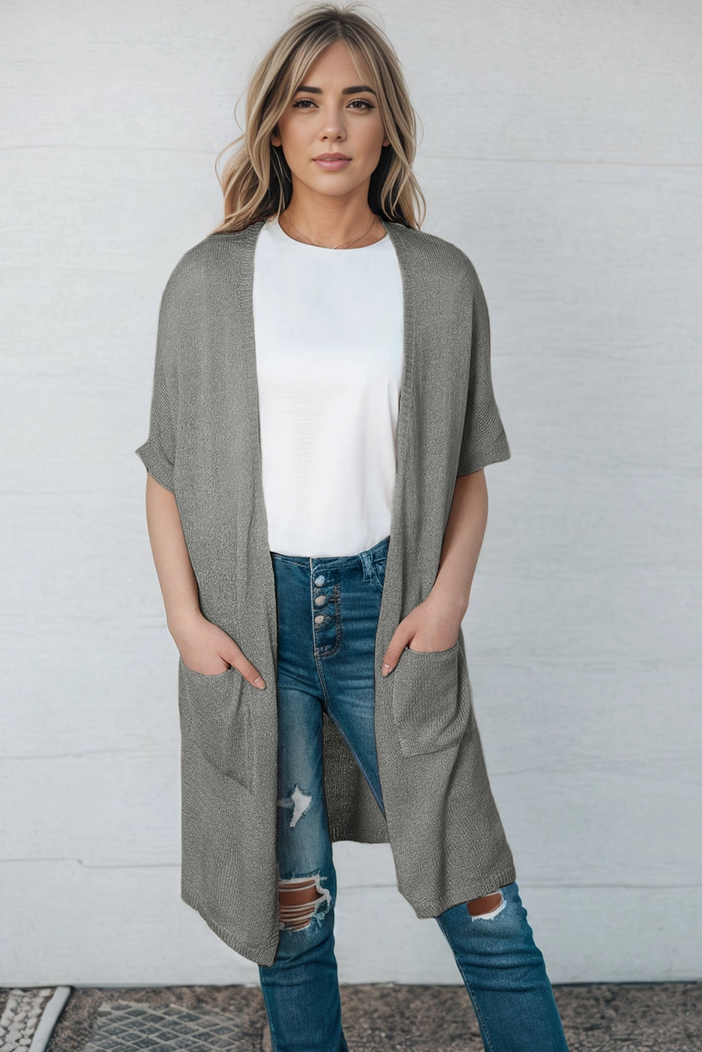 Open Front Sweater Cardigan With Pockets Todays Hot Pick