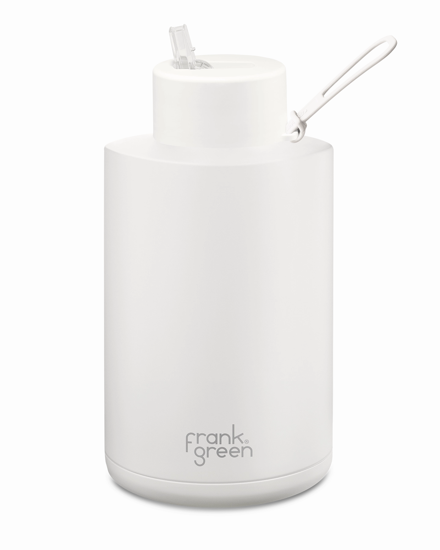 Frank Green Ceramic Reusable Bottle 68Oz/2 Litre With Straw Lid - Cloud Clearance Steal Today