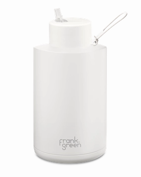 Frank Green Ceramic Reusable Bottle 68Oz/2 Litre With Straw Lid - Cloud Clearance Steal Today