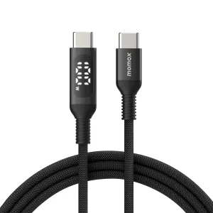 Save Big Online Exclusive Online Offer Momax Dc22D Elitelink Usb-C To Usb-C Braided Led Display Cable 100W 1.2M