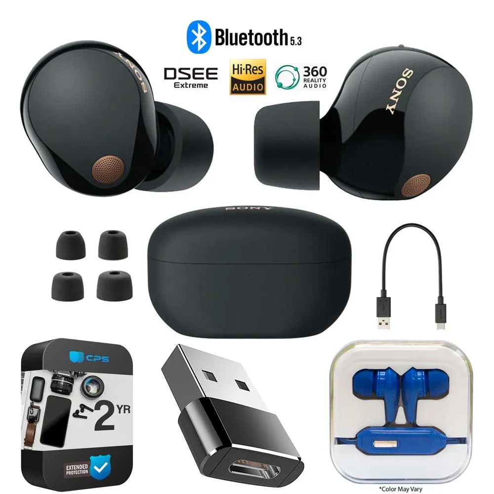 Sony Wf-1000Xm5 Noise Canceling Truly Wireless Earbuds (Black) W/ 2Yr Warranty Bundle Shop Grab Now