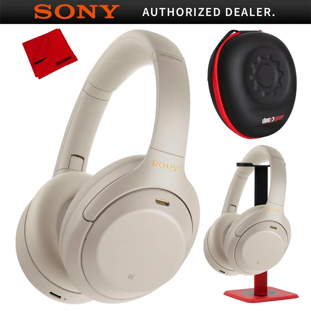 Sony Wh1000Xm4/S Wireless Noise Cancelling Headphones, Silver Pro Stand Kit Limited Time Steal