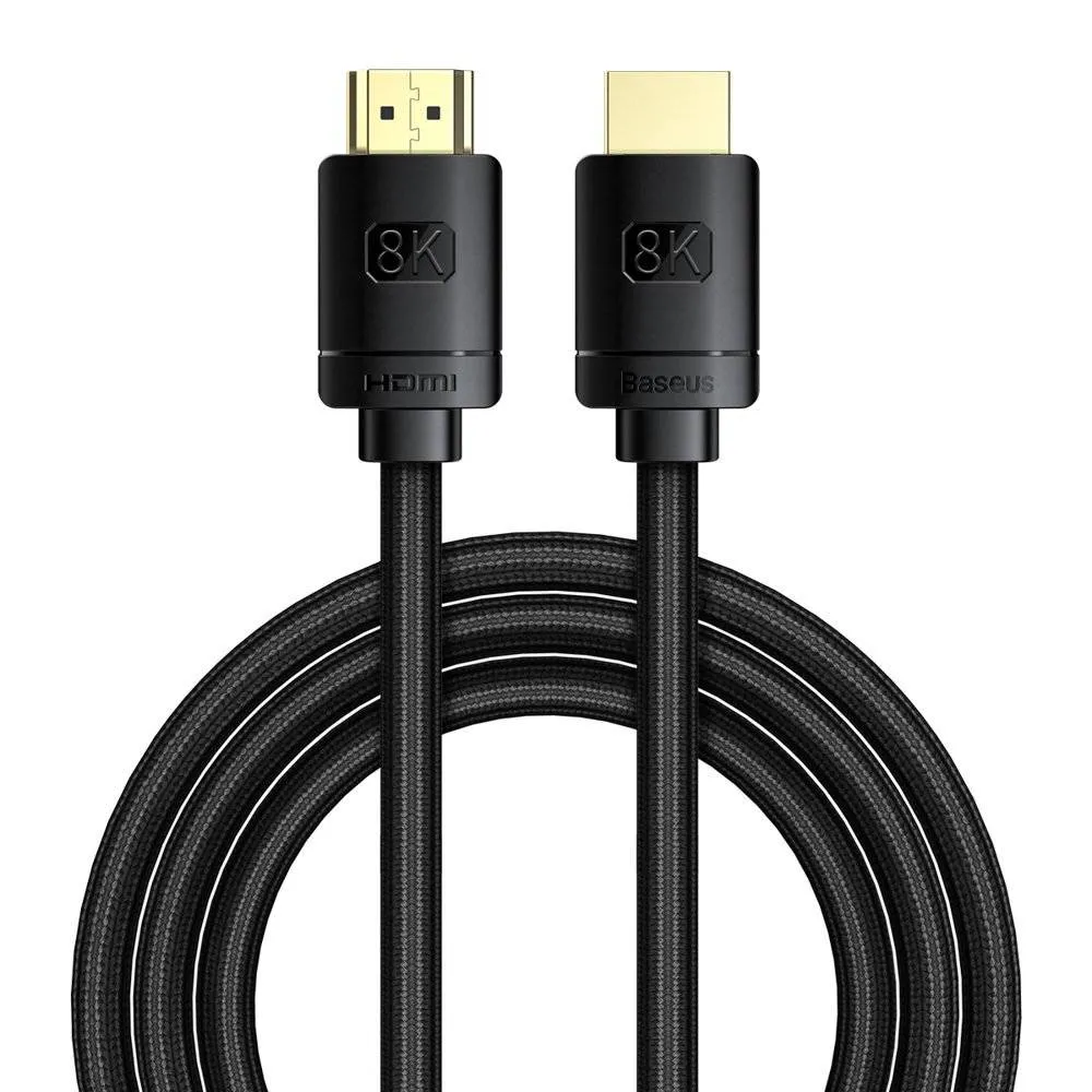 Baseus High Definition Hdmi 2.1 Cable 8K 2M - Black Clearance Savings Now
