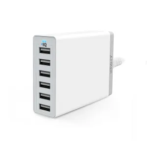 Special Price Offer Shop Now Save Anker Powerport 6 - 60W 6 Port Usb Charger - White