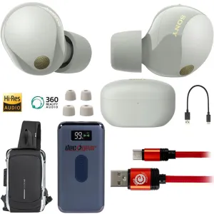 Save Today Only Sony Wf-1000Xm5 Noise Canceling Truly Wireless Earbuds, Refurb.  Accessories Bundle