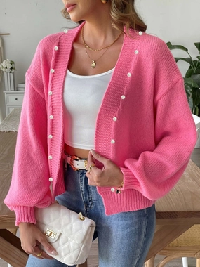 Flash Sale Now Limited Stock Offer Pearl Open Front Long Sleeve Cardigan