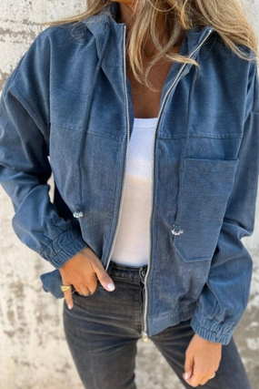 Exclusive Online Discount Trending Today Steal Pocketed Zip Up Long Sleeve Hooded Jacket